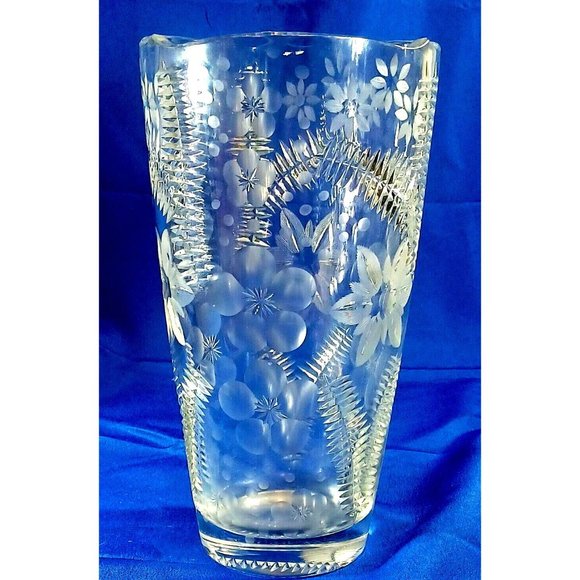 Stunning Thomas Dresden 12" 12lb Fantasy Flowers Brilliant Cut Gl… - Picture 4 of 11